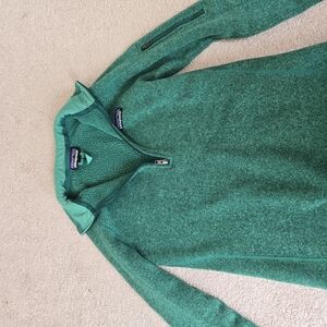 Patagonia Green Quarter-Zip Fleece Pullover